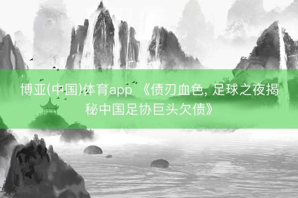 博亚(中国)体育app 《债刃血色, 足球之夜揭秘中国足协巨头欠债》