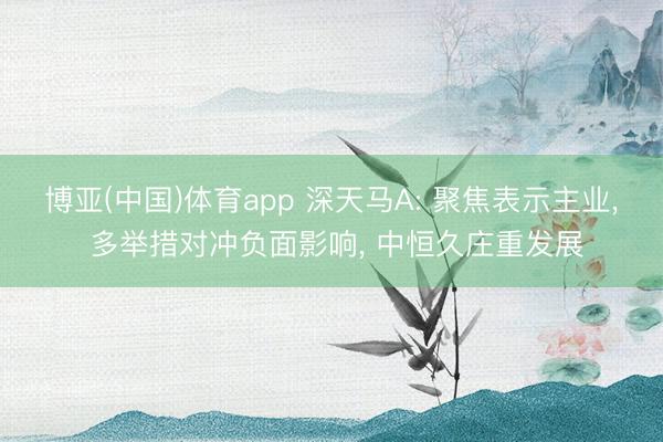 博亚(中国)体育app 深天马A: 聚焦表示主业, 多举措对冲负面影响, 中恒久庄重发展