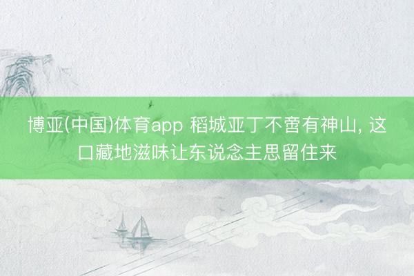 博亚(中国)体育app 稻城亚丁不啻有神山, 这口藏地滋味让东说念主思留住来